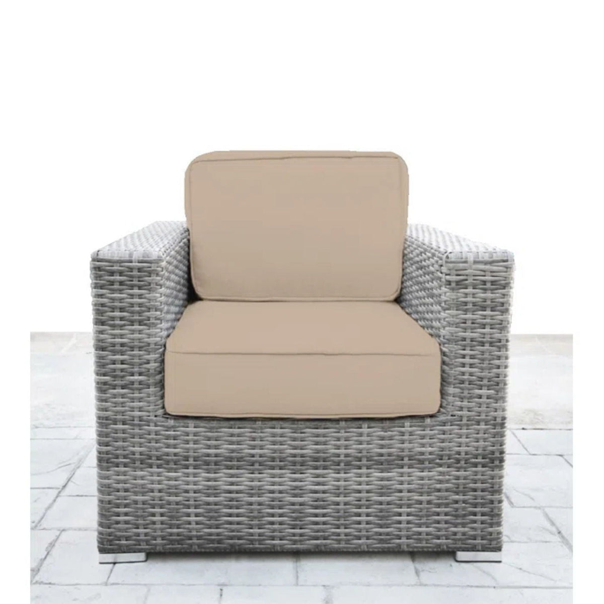 Wicker Seating Group Set With Table And Cushions by Unique Piece Furniture
