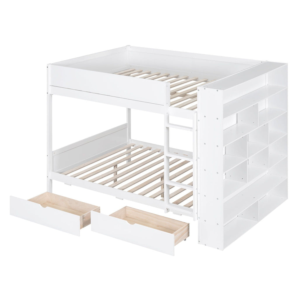 Bunk Bed With 2 Drawers And Multi Layer Cabinet by Unique Piece Furniture