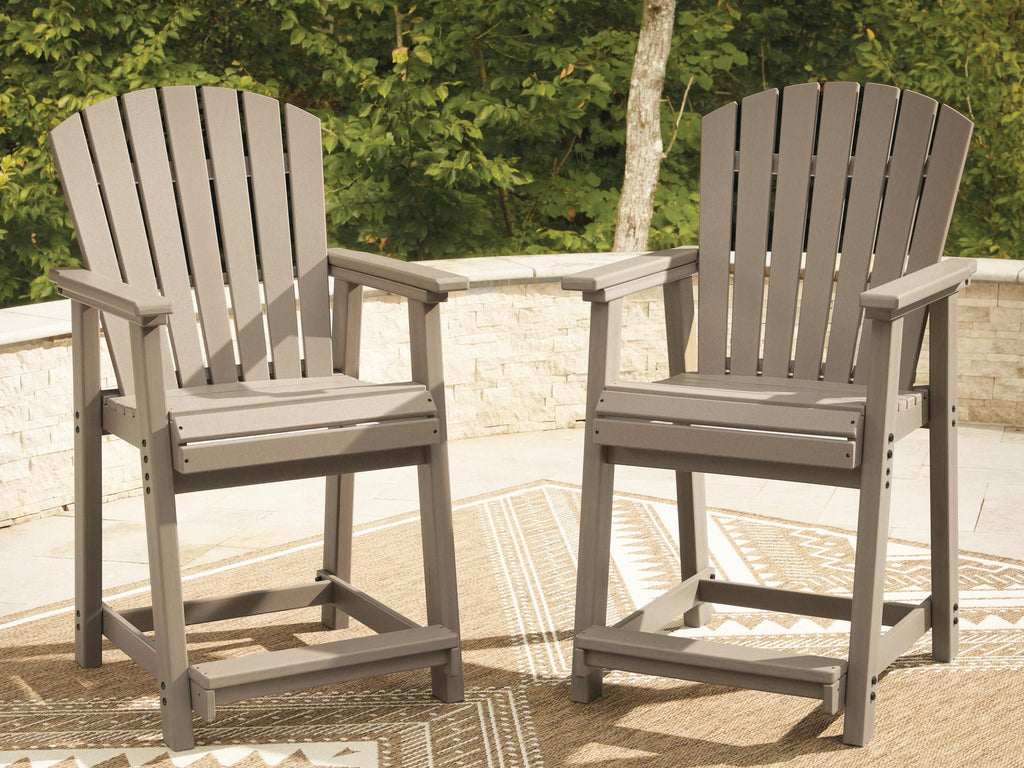 Seacliff Beach - Barstool (Set of 2) - Medium Brown by Unique Piece Furniture