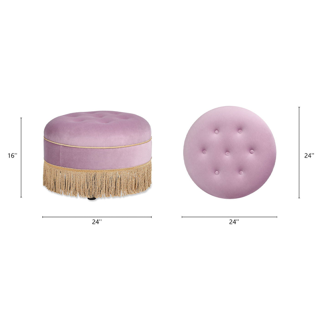 Yolanda - Round Upholstered Accent Ottoman by Unique Piece Furniture
