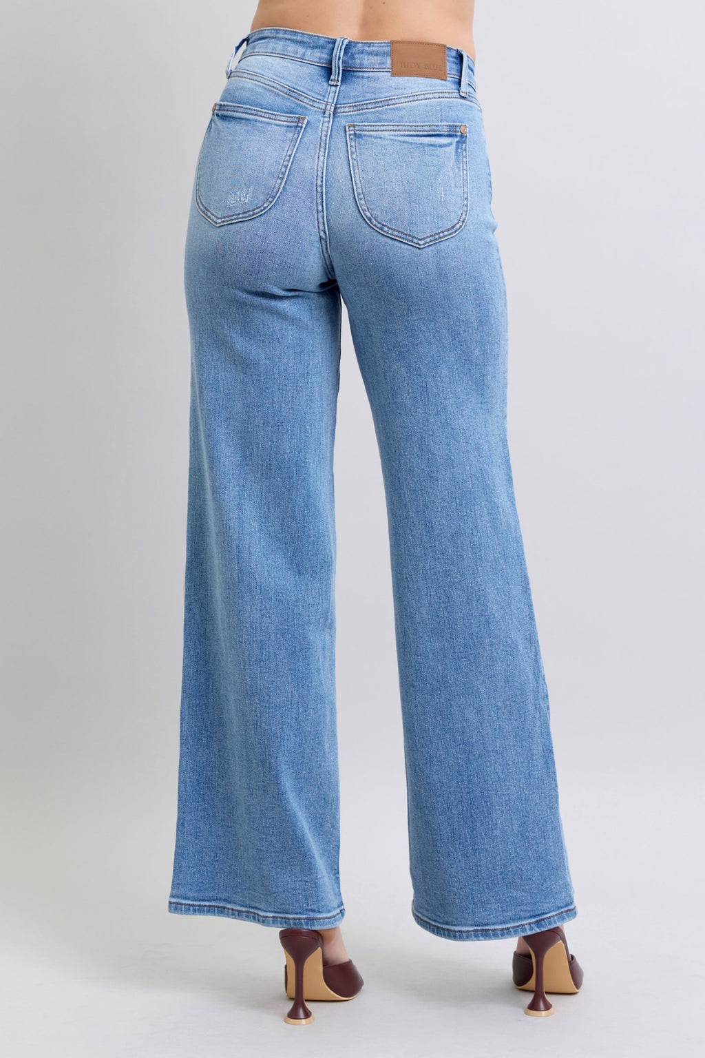Judy Blue Full Size Wide Leg Jeans with Pockets by Wild and Free Boutique