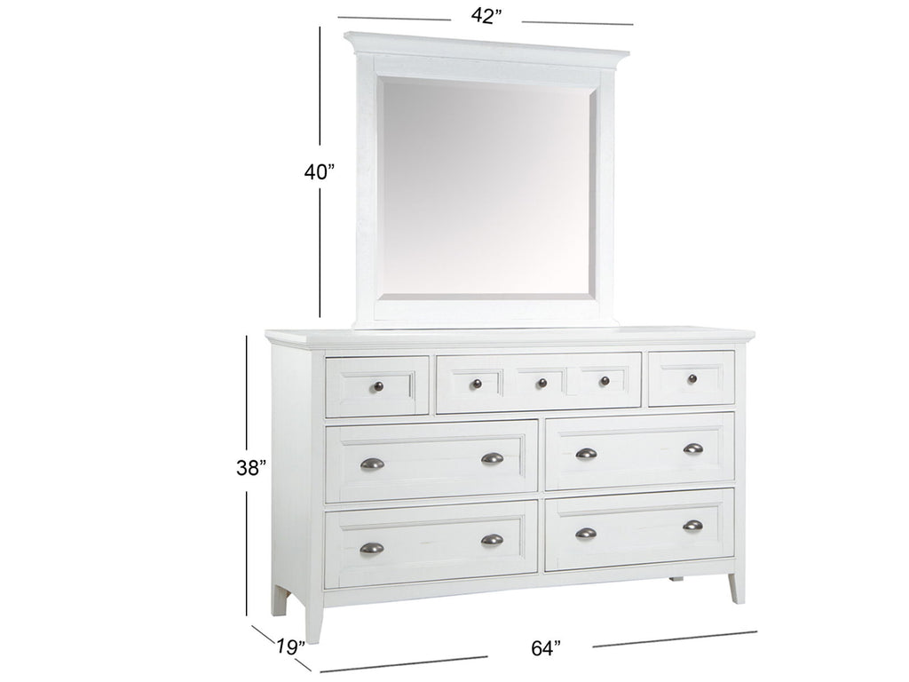 Heron Cove - Landscape Mirror - Chalk White by Unique Piece Furniture