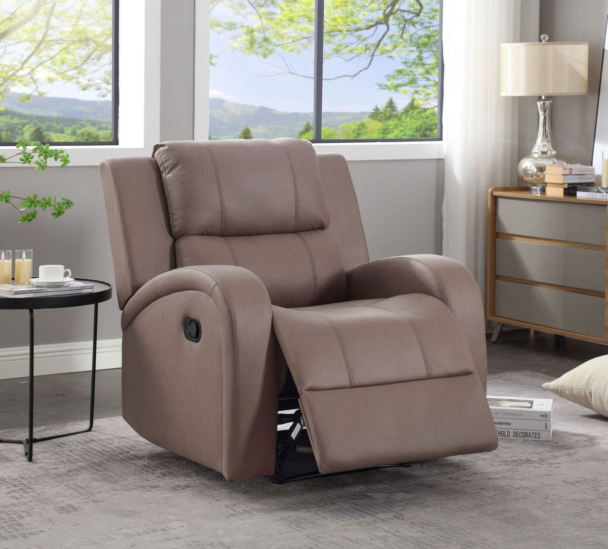 Modern Soft Manual Recliner Chair by Unique Piece Furniture