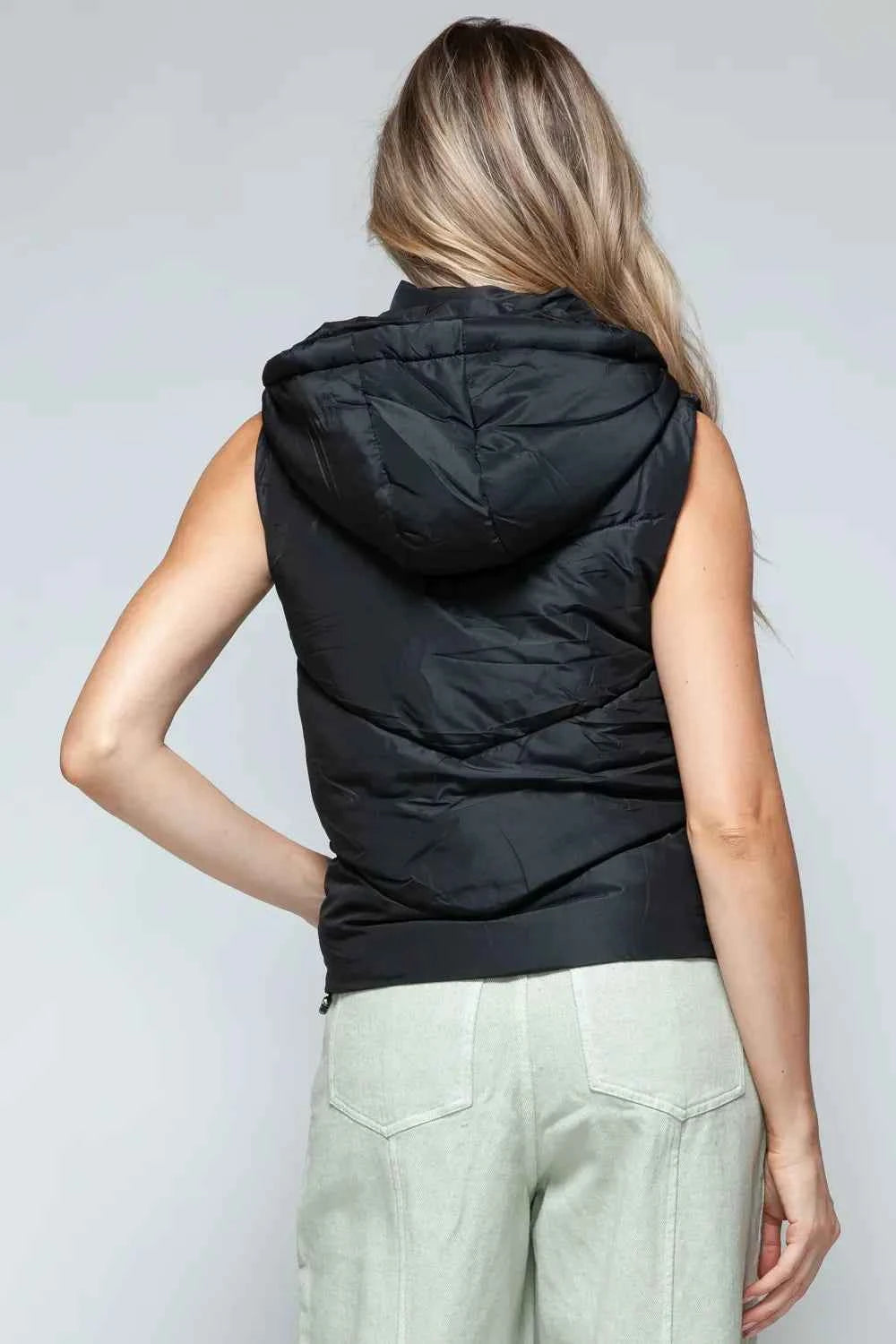 Snobbish Zip Up Quilted Hooded Vest by Wild and Free Boutique