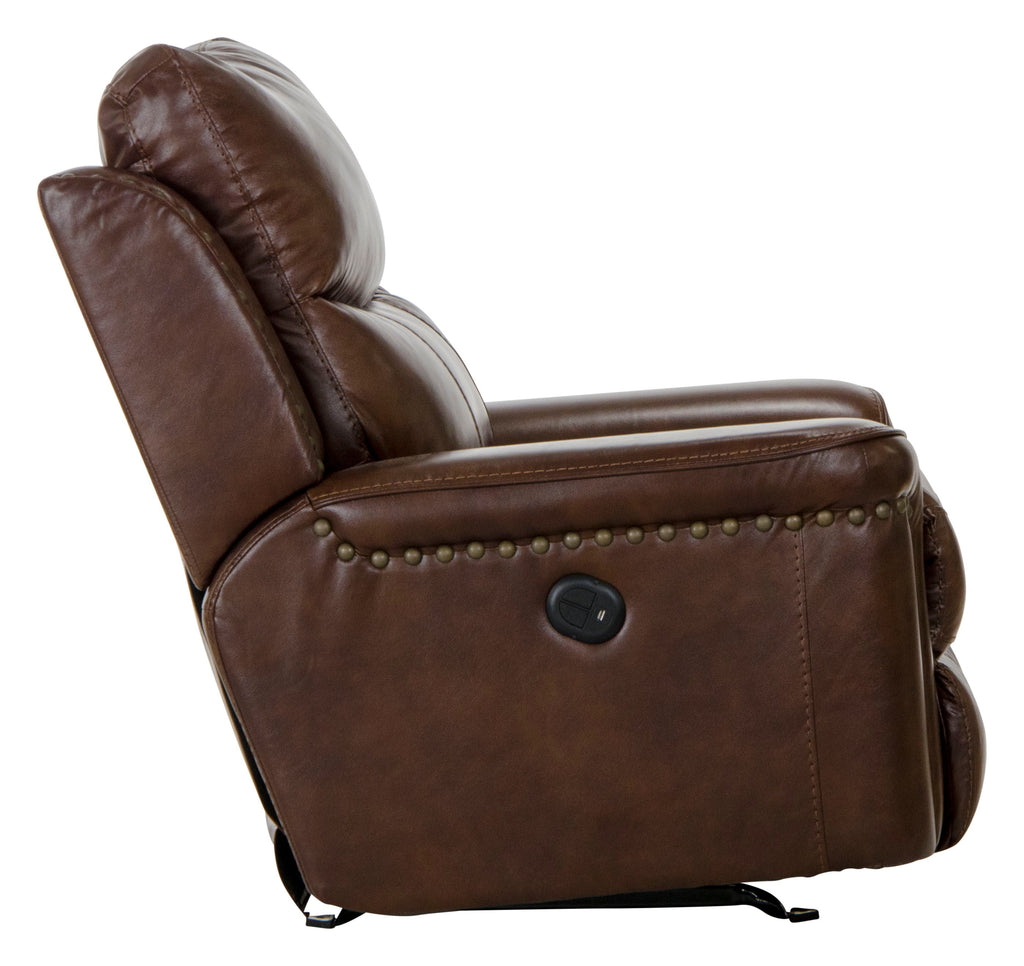 Ceretti - Power Wall Hugger Recliner - Brown Top Grain Italian Leather Match by Unique Piece Furniture