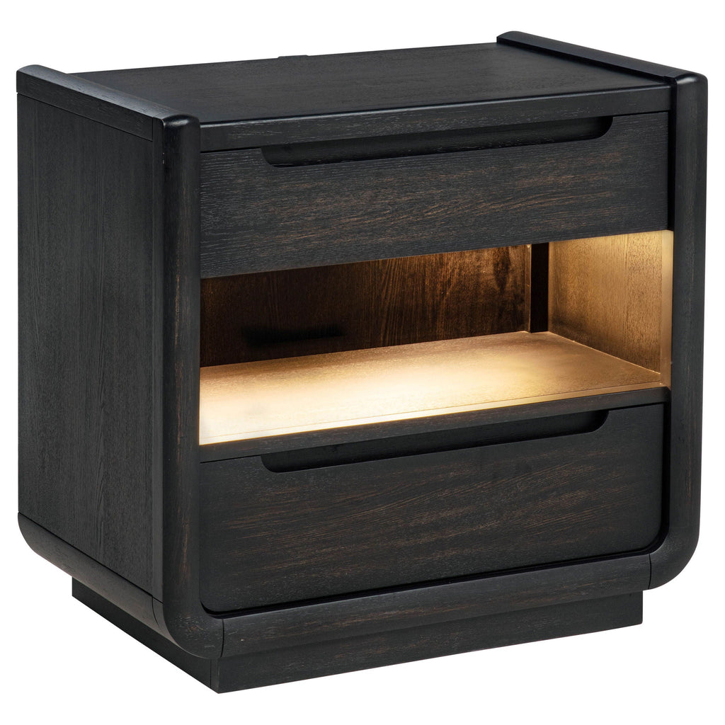Leandro 5-piece Queen Bedroom Set Burnished Black by Unique Piece Furniture
