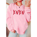 Valentine’s Day XOXO Round Neck Drop Shoulder Sweatshirt by Wild and Free Boutique