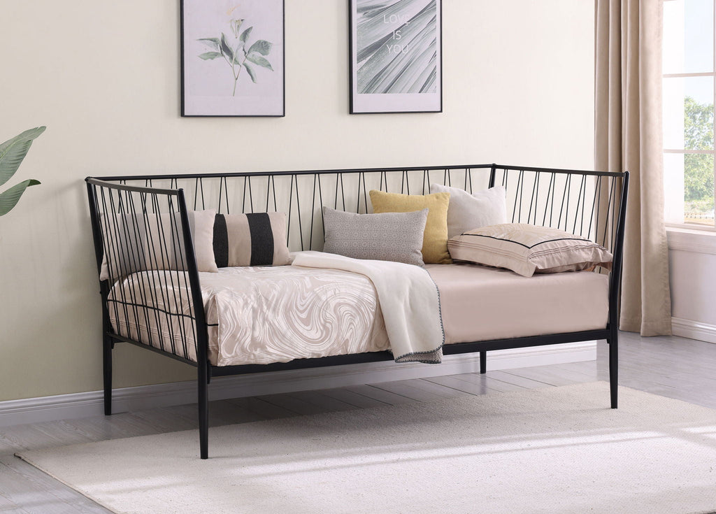 Richland Metal Twin Daybed Bed Frame Matte Black by Unique Piece Furniture