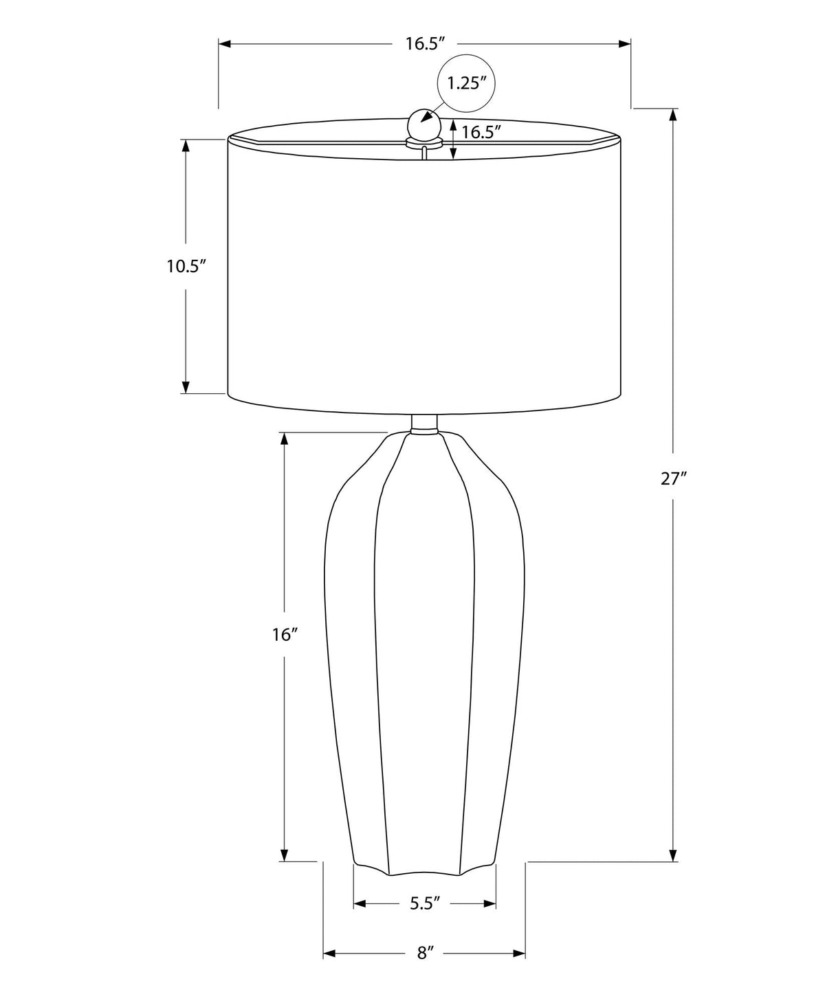 Modern Lighting, Table Lamp - Cream by Unique Piece Furniture