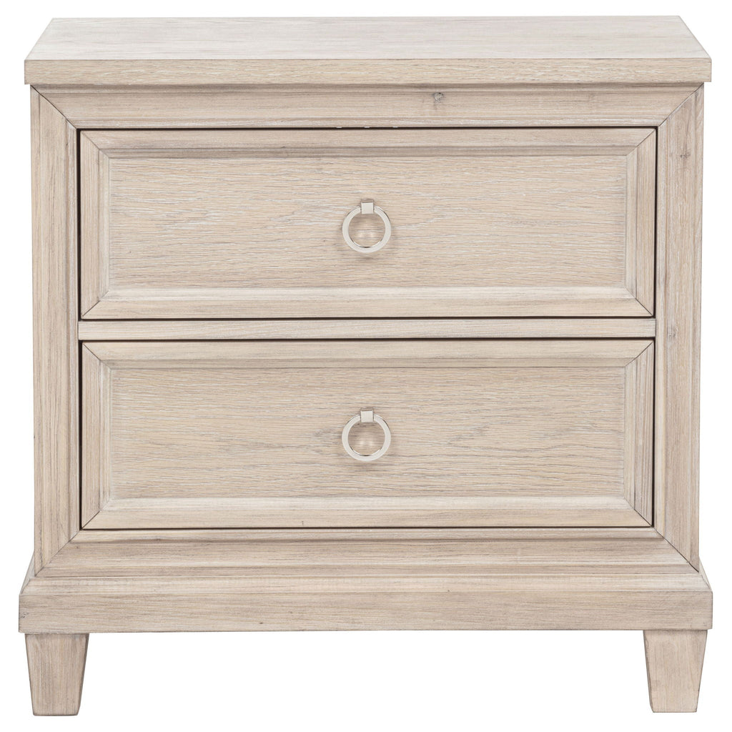 Pembroke 2-drawer Nightstand Bedside Table Washed Oak by Unique Piece Furniture