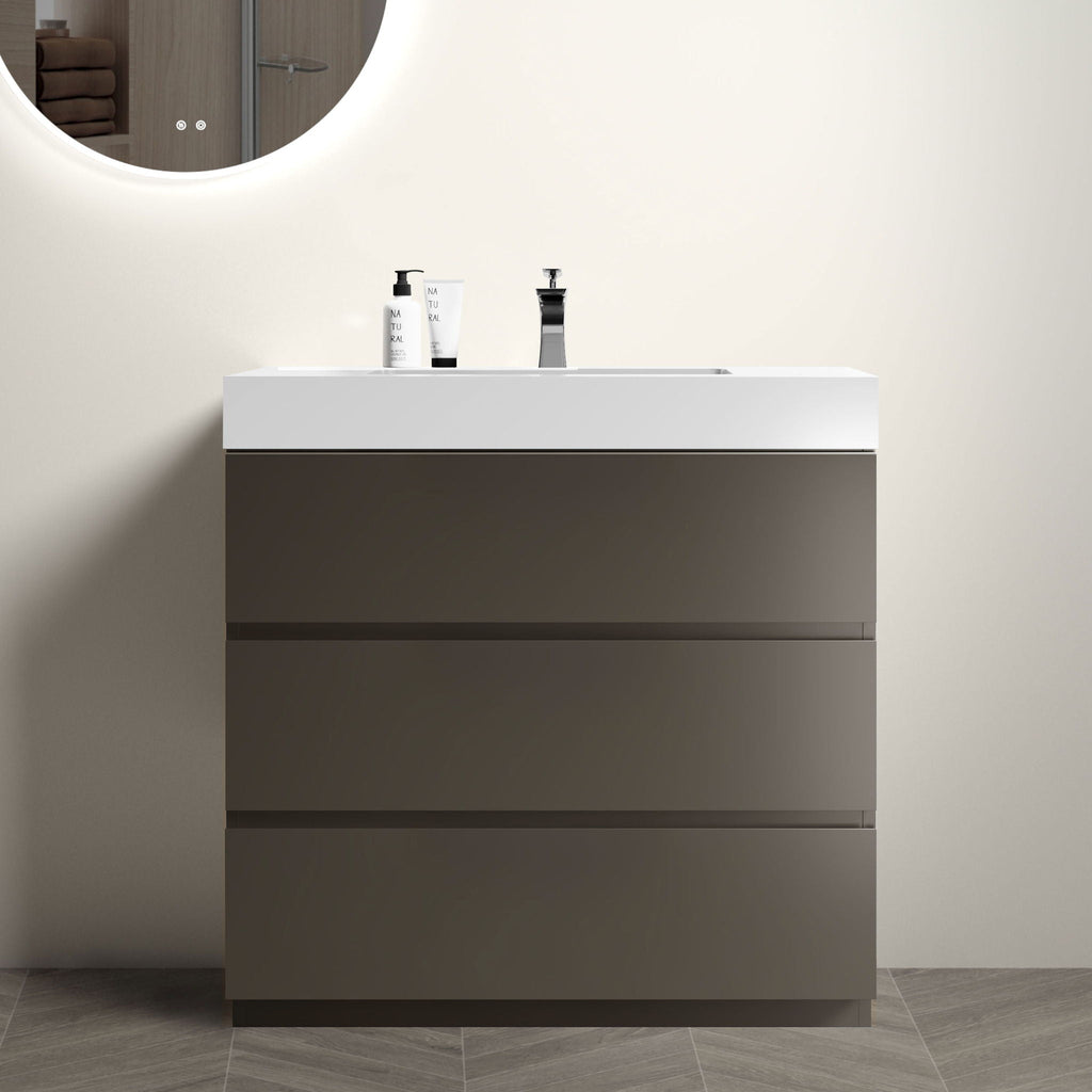 Alice - Bathroom Vanity With Sink, Large Storage Freestanding by Unique Piece Furniture
