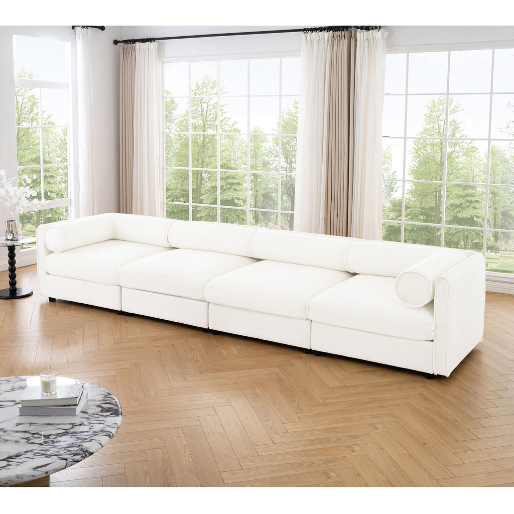 Stylish Sofa With Storage Seat And Cylindrical Backrest by Unique Piece Furniture