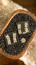 BOW TIE CONCHO DANGLE EARRINGS BY JOAN BEGAY by The Sterling Spur