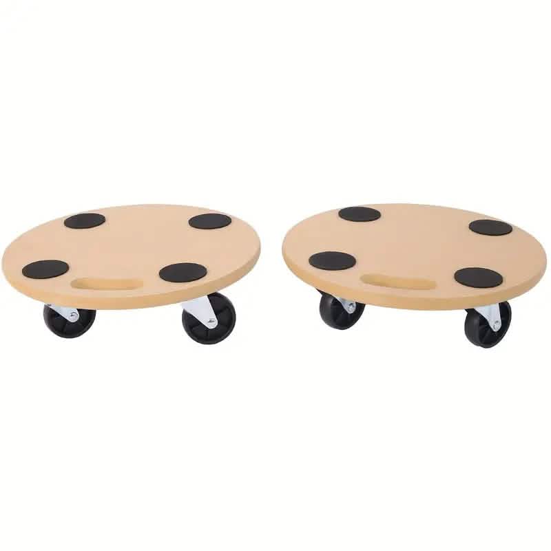 2-Piece: Furniture Moving Dolly Heavy Duty Wood Rolling Mover by DailySale