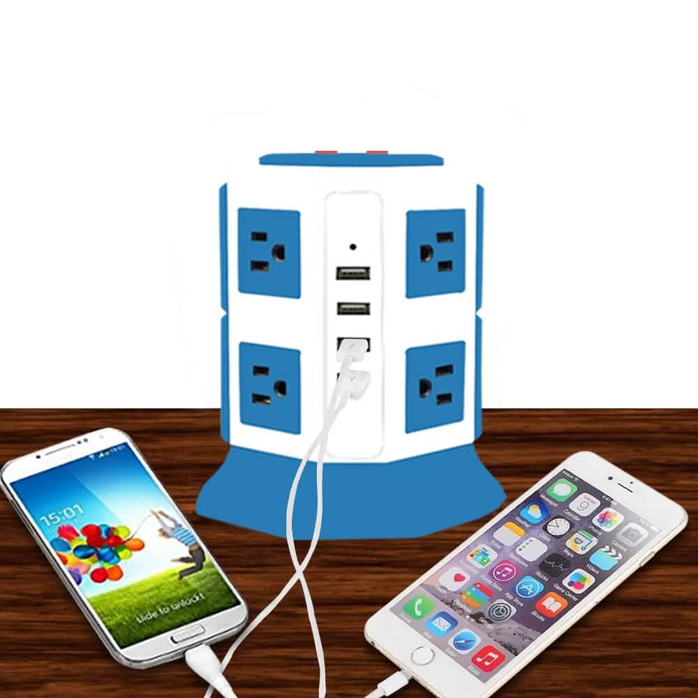 Safemore 8-Outlet Desktop Surge Protector with 4 USB Ports by DailySale