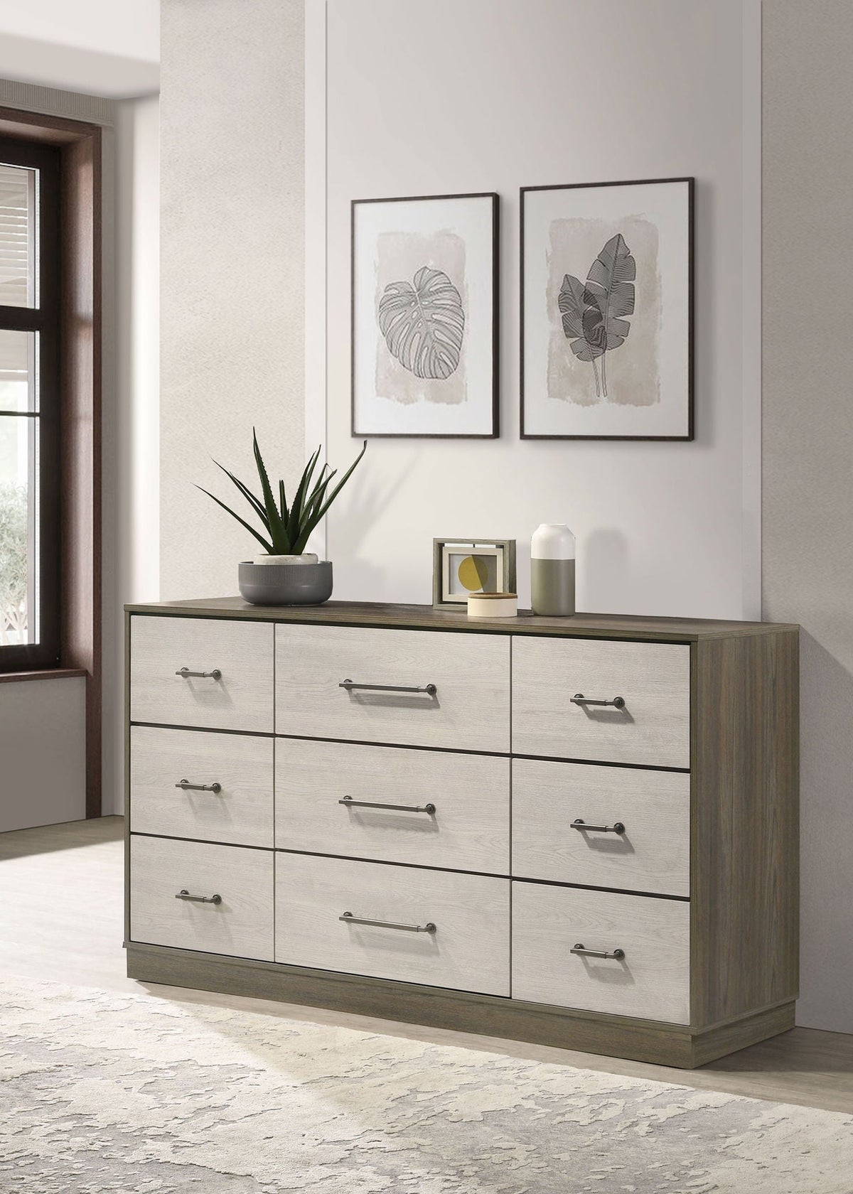 Fenwick 9-drawer Dresser Grey Oak by Unique Piece Furniture