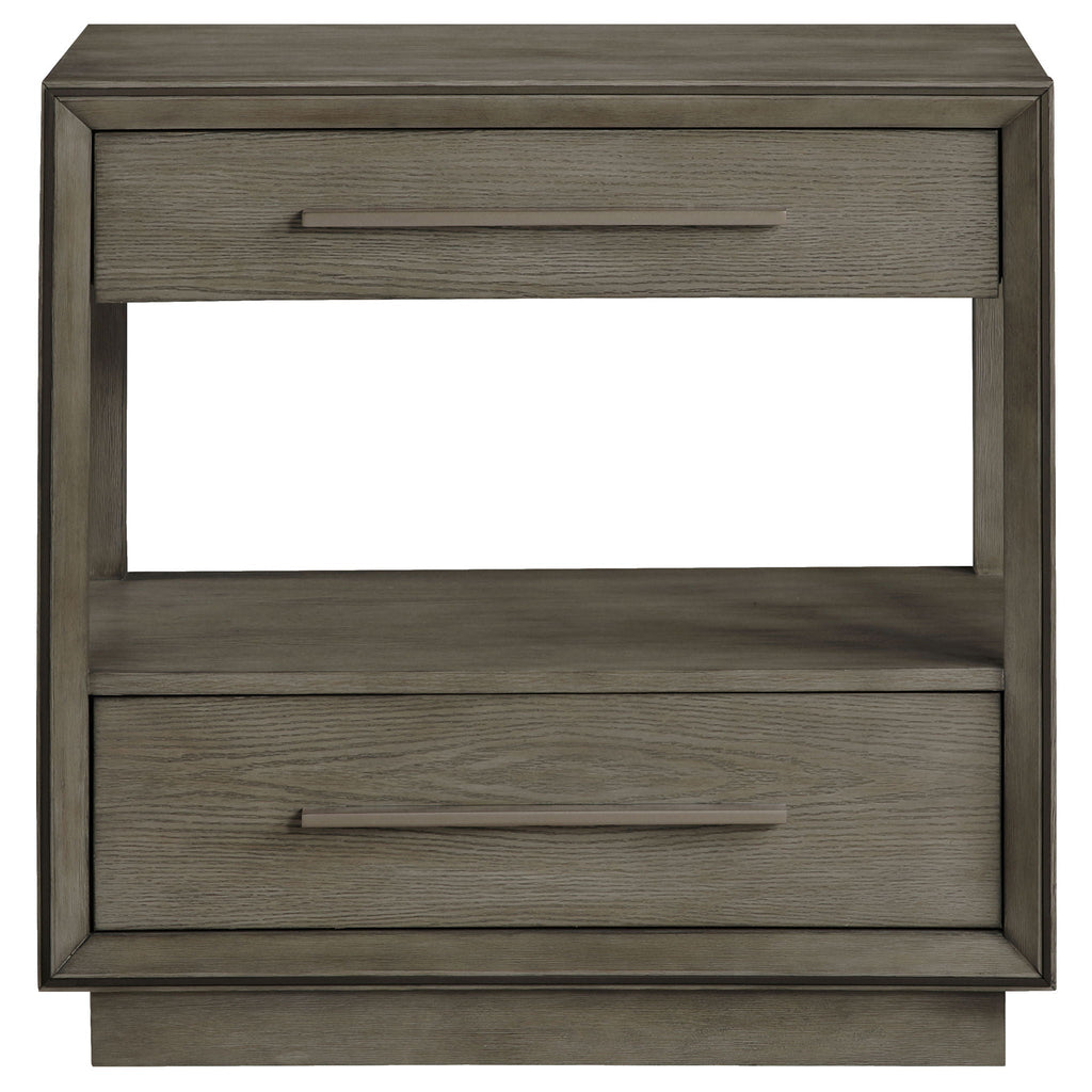 Durango 2-drawer Nightstand Bedside Table Taupe Oak by Unique Piece Furniture