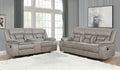 Greer 2-piece Upholstered Reclining Sofa Set Taupe by Unique Piece Furniture
