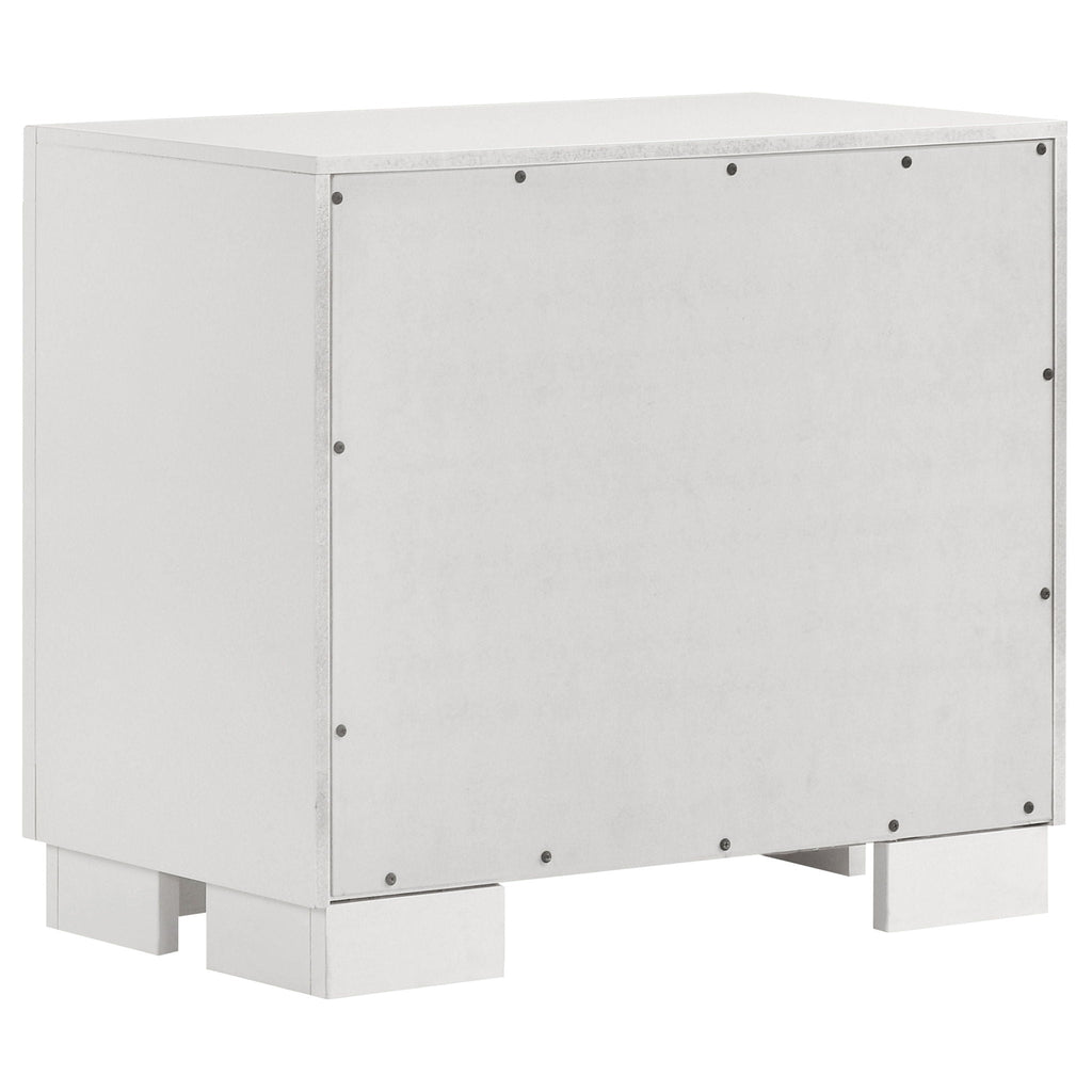 Jessica 2-drawer Nightstand Snow White by Unique Piece Furniture