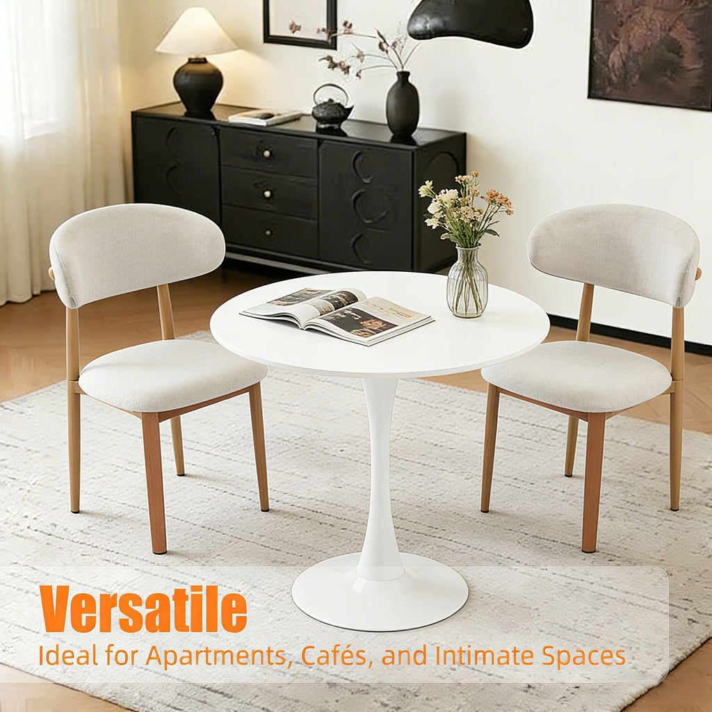 Round Dining Table With Tulip Style Base by Unique Piece Furniture