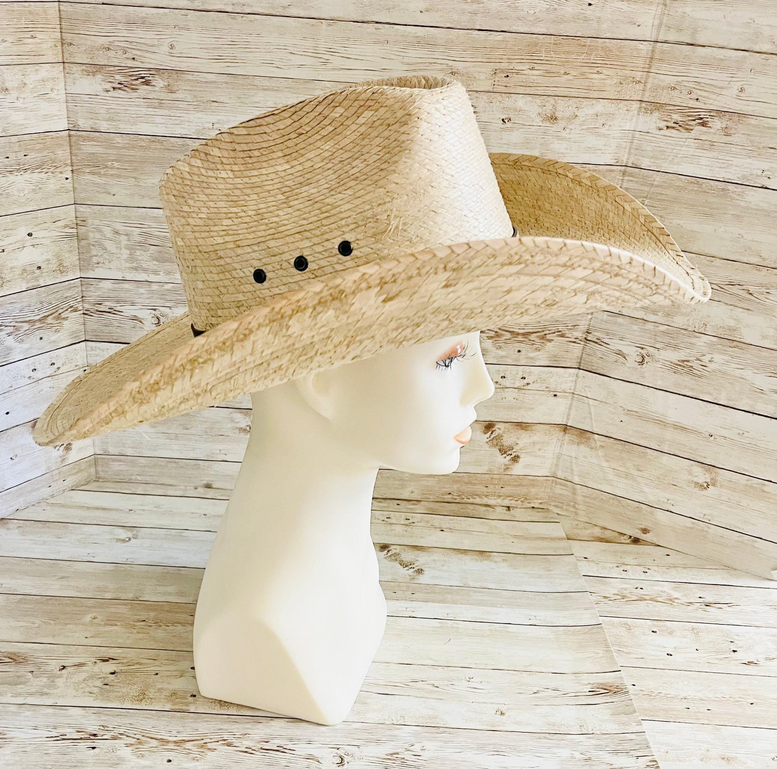 Cowboy Mexican Palm Leaf Straw Hat Sombrero Vaquero Artesanal de Palma by Chica Mexico