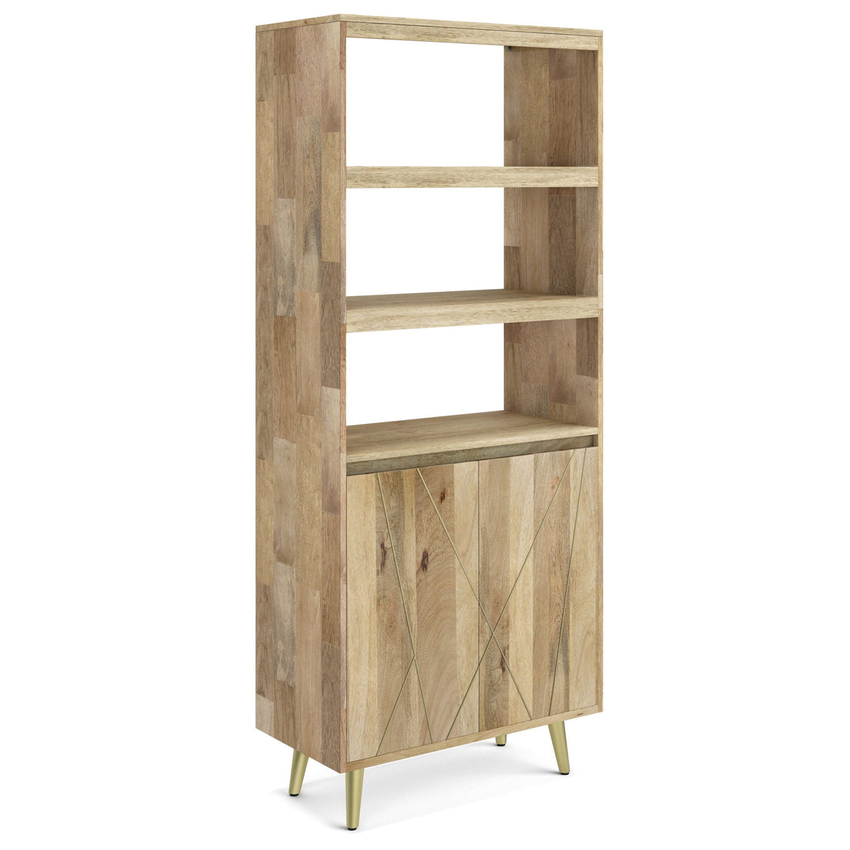 Jager - Bookshelf With Doors - Natural by Unique Piece Furniture