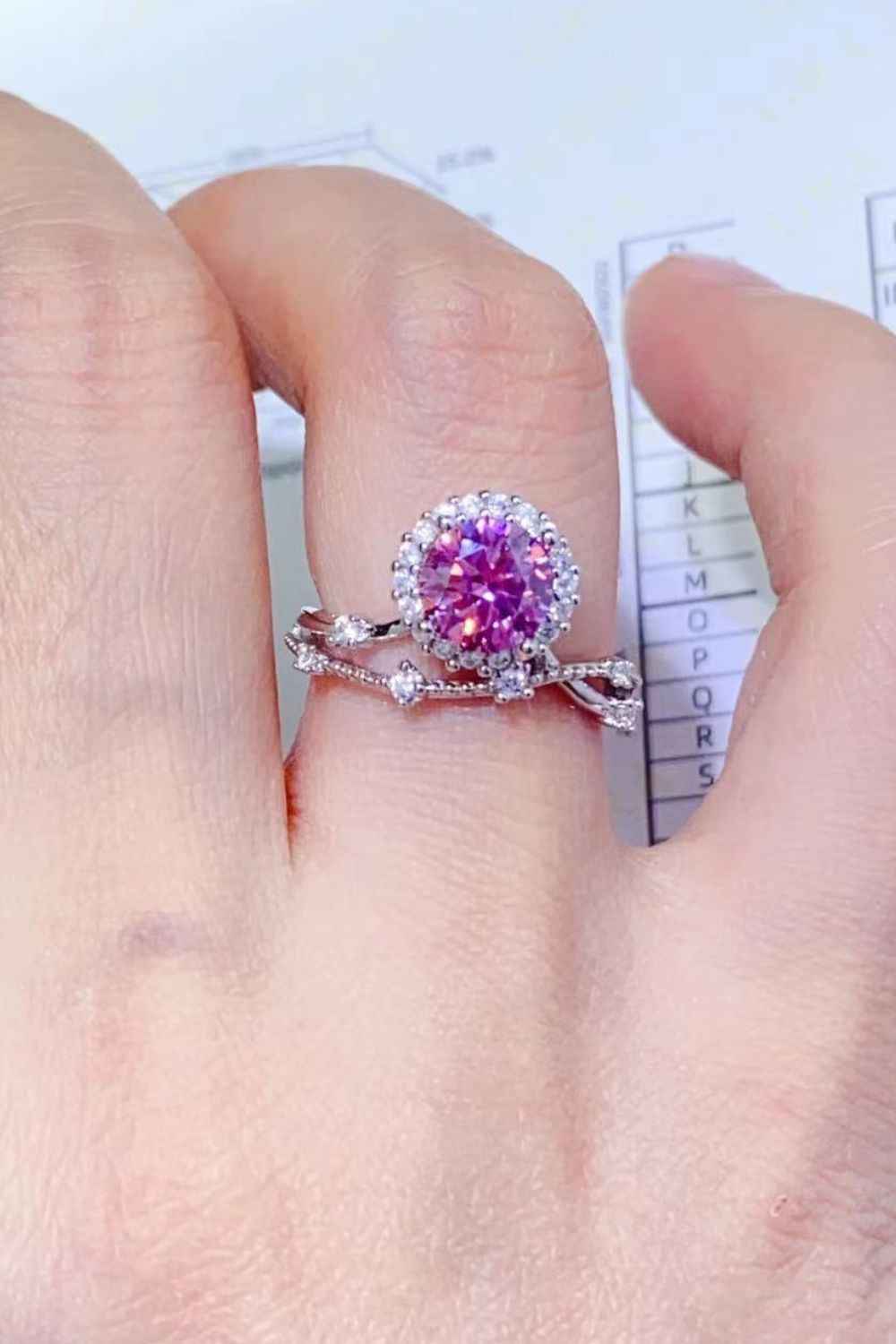 1 Carat Moissanite 925 Sterling Silver Ring by Wild and Free Boutique