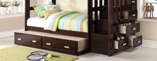 Allentown - Twin / Twin Bunk Bed With Trundle Storage - Espresso by Unique Piece Furniture
