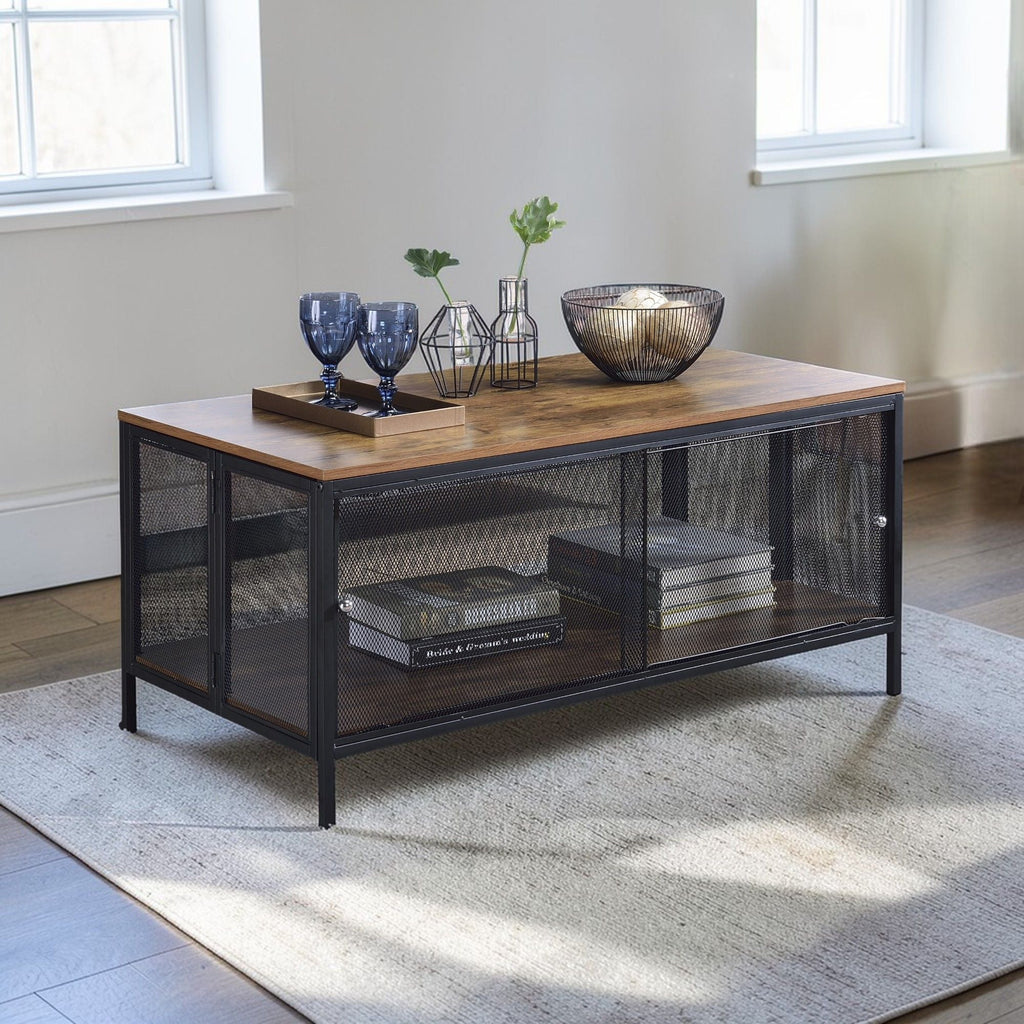 Winam - Coffee Table - Antique Oak / Black by Unique Piece Furniture