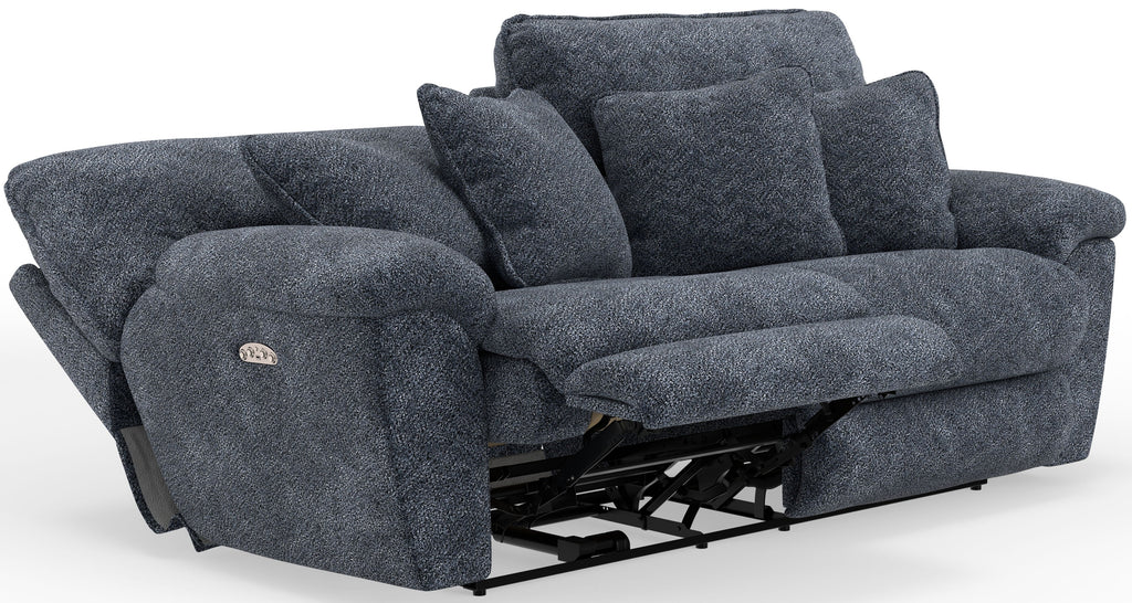 Paxon - Deep Seat Power Reclining Sofa With Power Adjustable Headrest - Smoke by Unique Piece Furniture