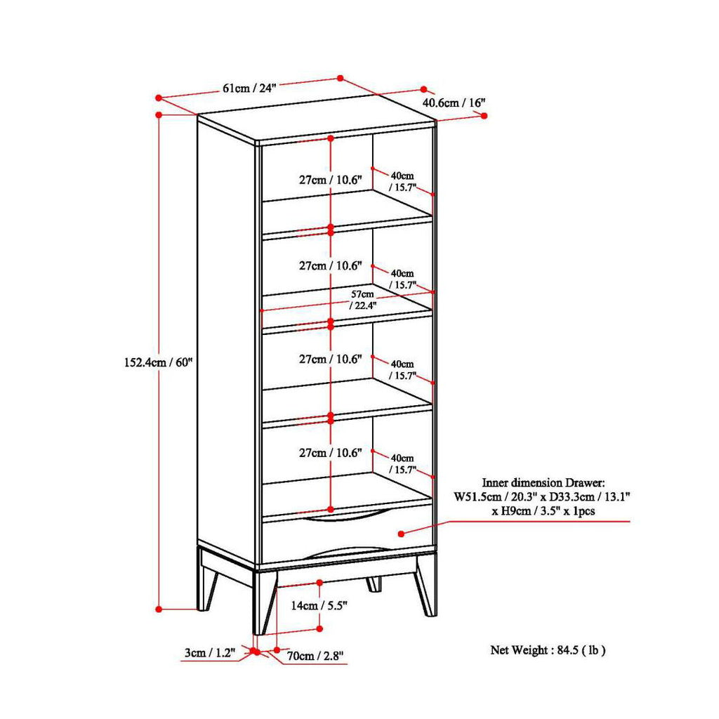 Harper - Handcrafted Bookcase With Storage by Unique Piece Furniture