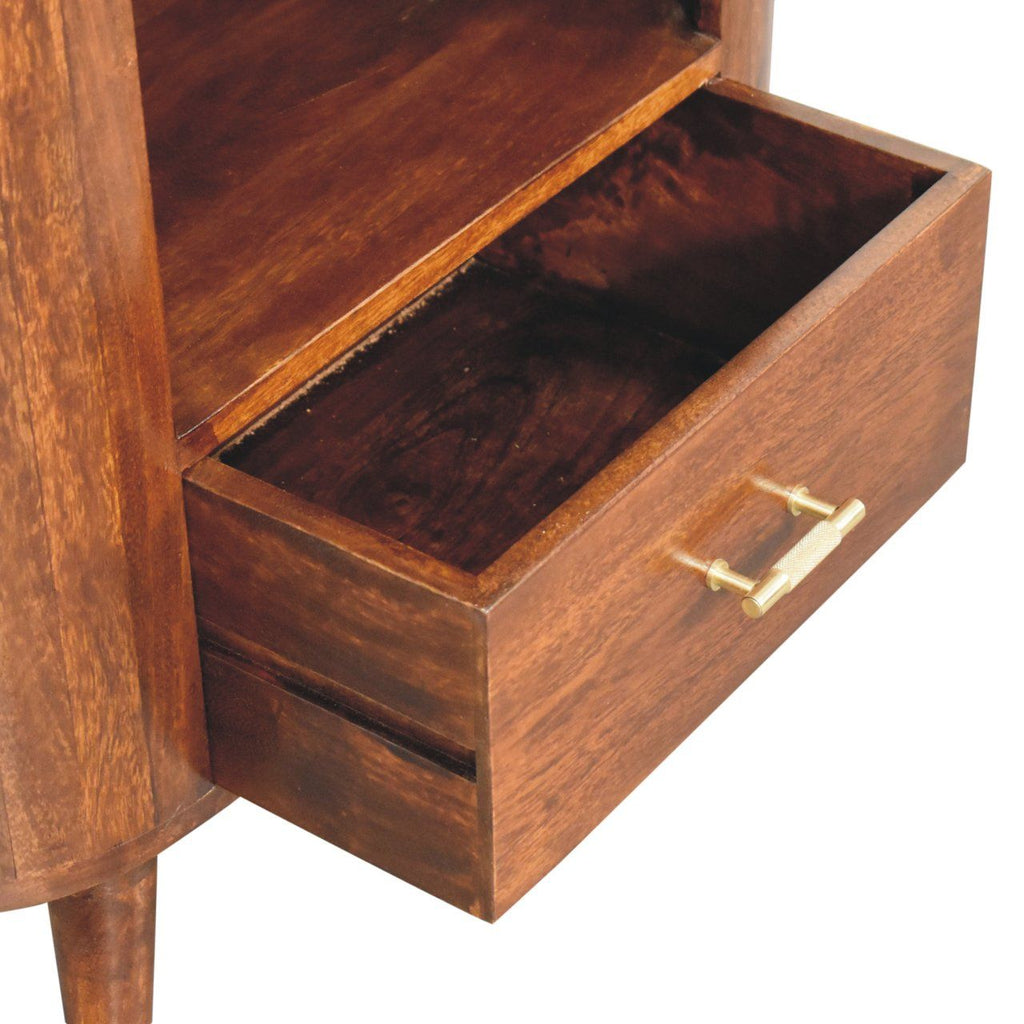 Cortez - T Bar Open Slot Cabinet - Dark Brown by Unique Piece Furniture