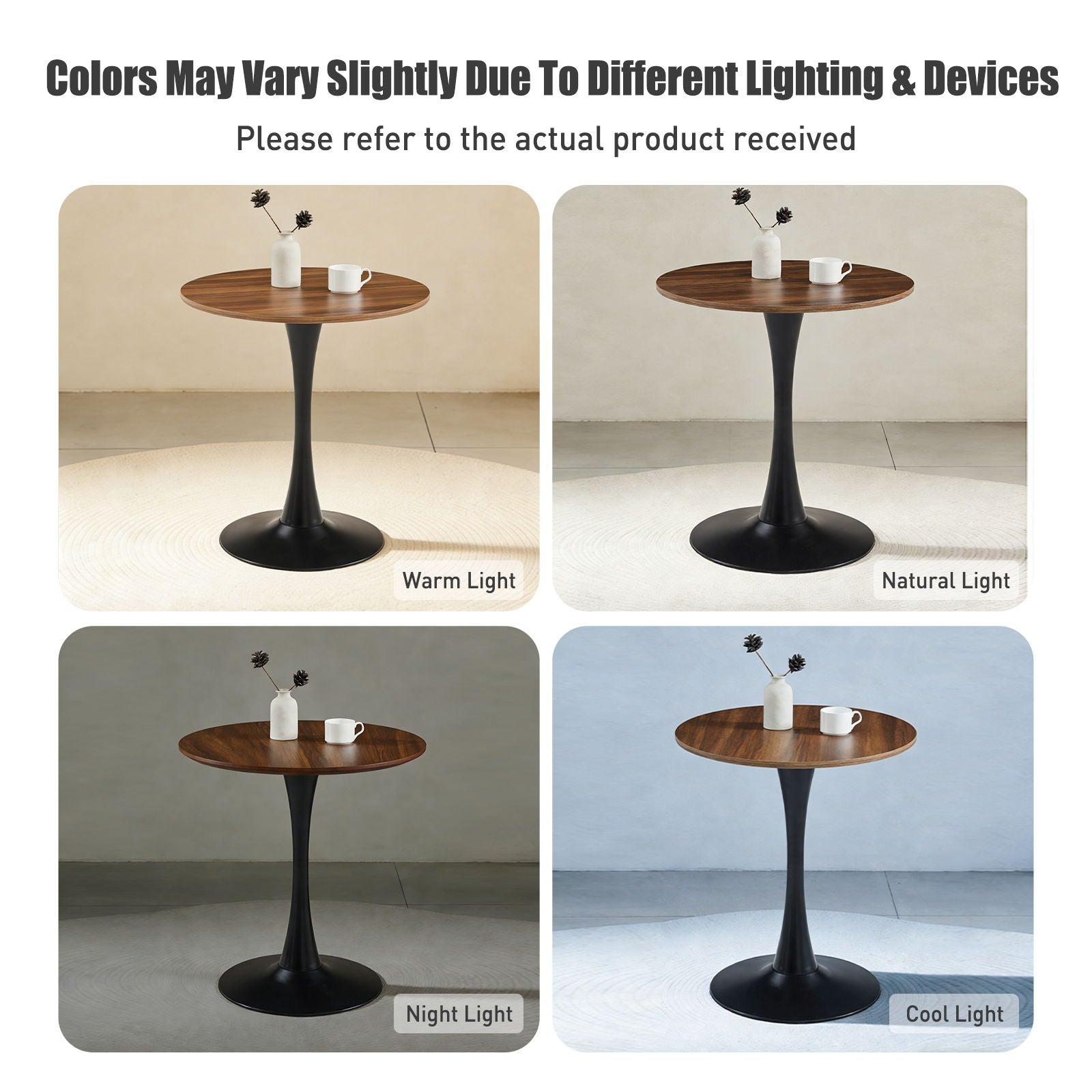 Round Dining Table With Tulip Style Base by Unique Piece Furniture