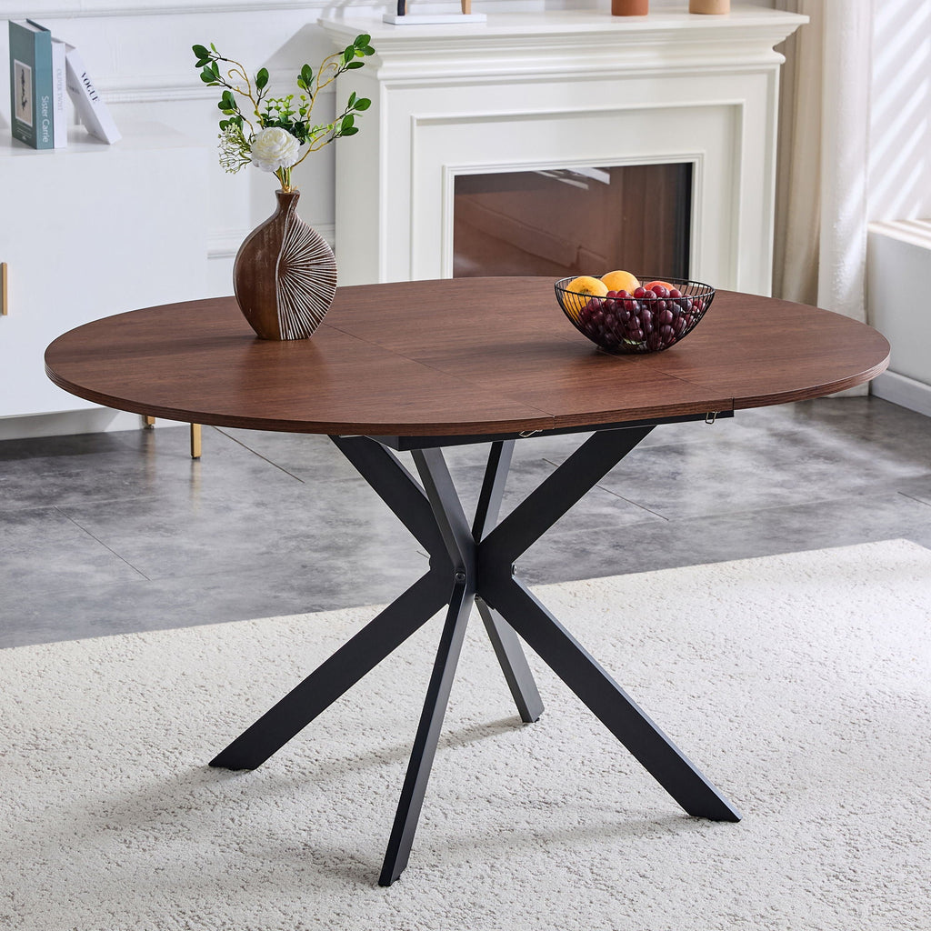 Extendable Round Dining Table - Walnut by Unique Piece Furniture
