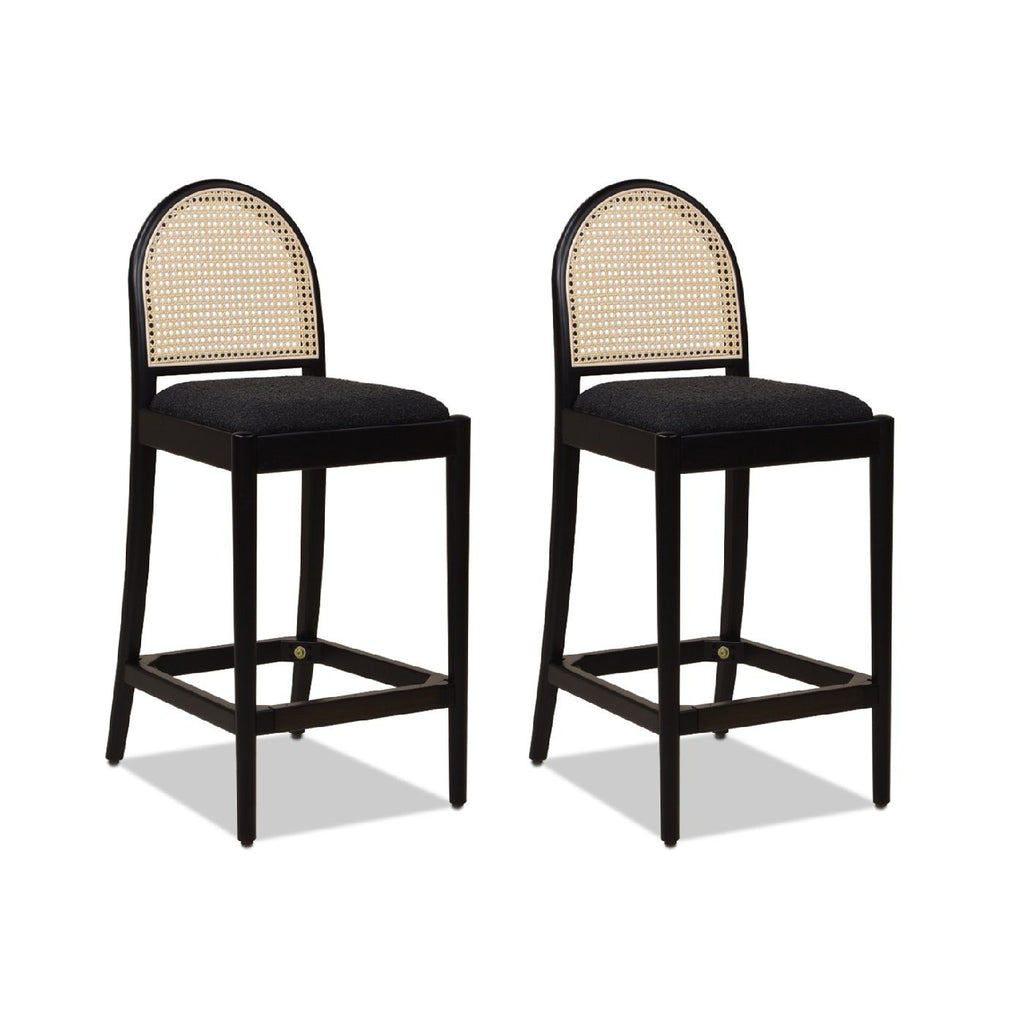 Panama - Curved Back Cane Counter Stool (Set of 2) by Unique Piece Furniture