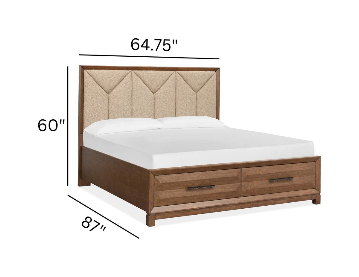 Callisto - Upholstered Panel Storage Bed by Unique Piece Furniture
