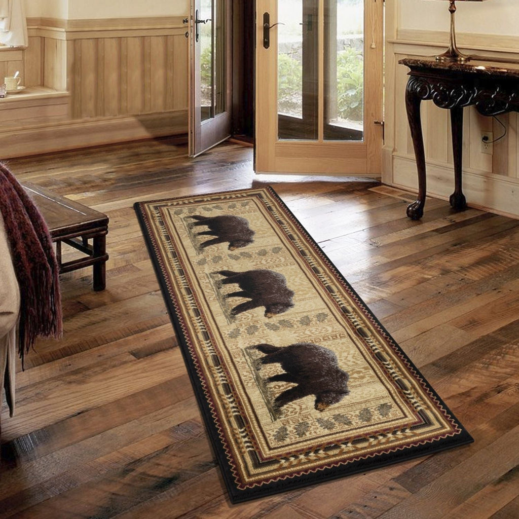 Nature's Nest - 5'3" X 7'3" Lodge Area Rug - Black by Unique Piece Furniture