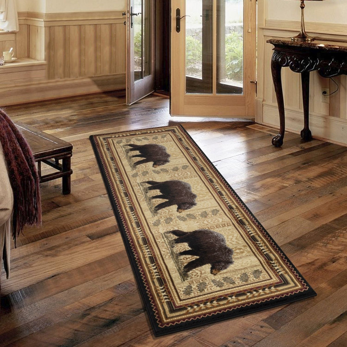 Nature's Nest - 5'3" X 7'3" Lodge Area Rug - Black by Unique Piece Furniture