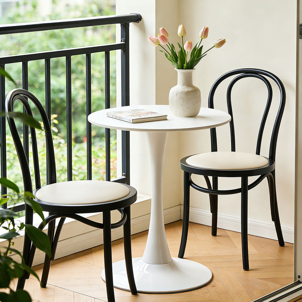 Round Dining Table With Tulip Style Base by Unique Piece Furniture