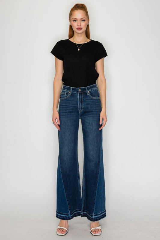 AT2005WDM - HIGH RISE FLARE JEANS by The Diamond Empire LLC