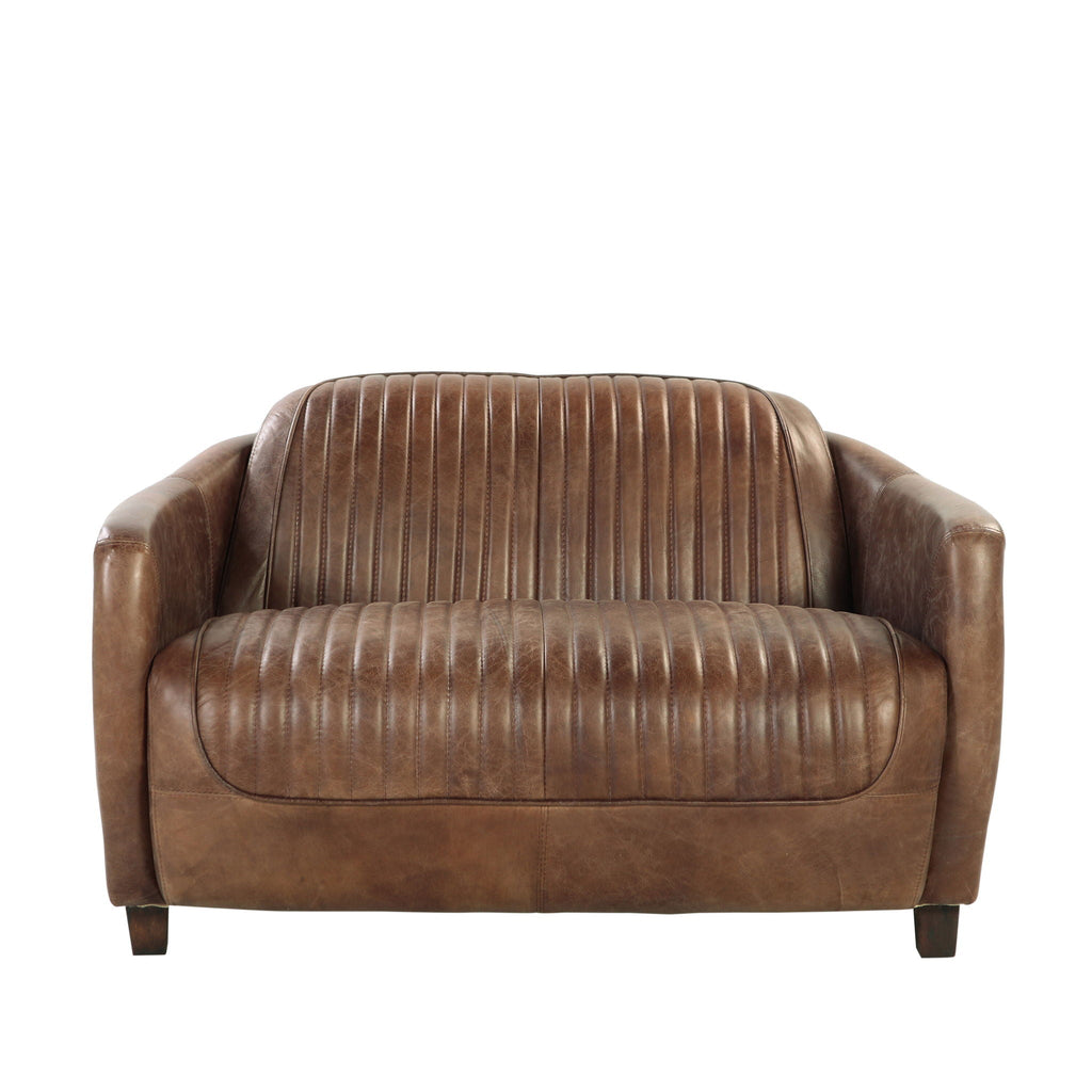 Brancaster - Top Grain Leather Living Room Set - Brown by Unique Piece Furniture