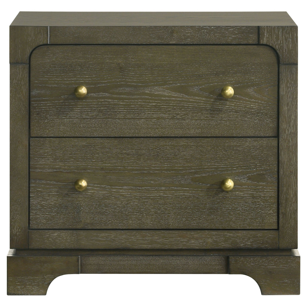 Gran Park 2-drawer Nightstand Bedside Table Dark Cocoa by Unique Piece Furniture