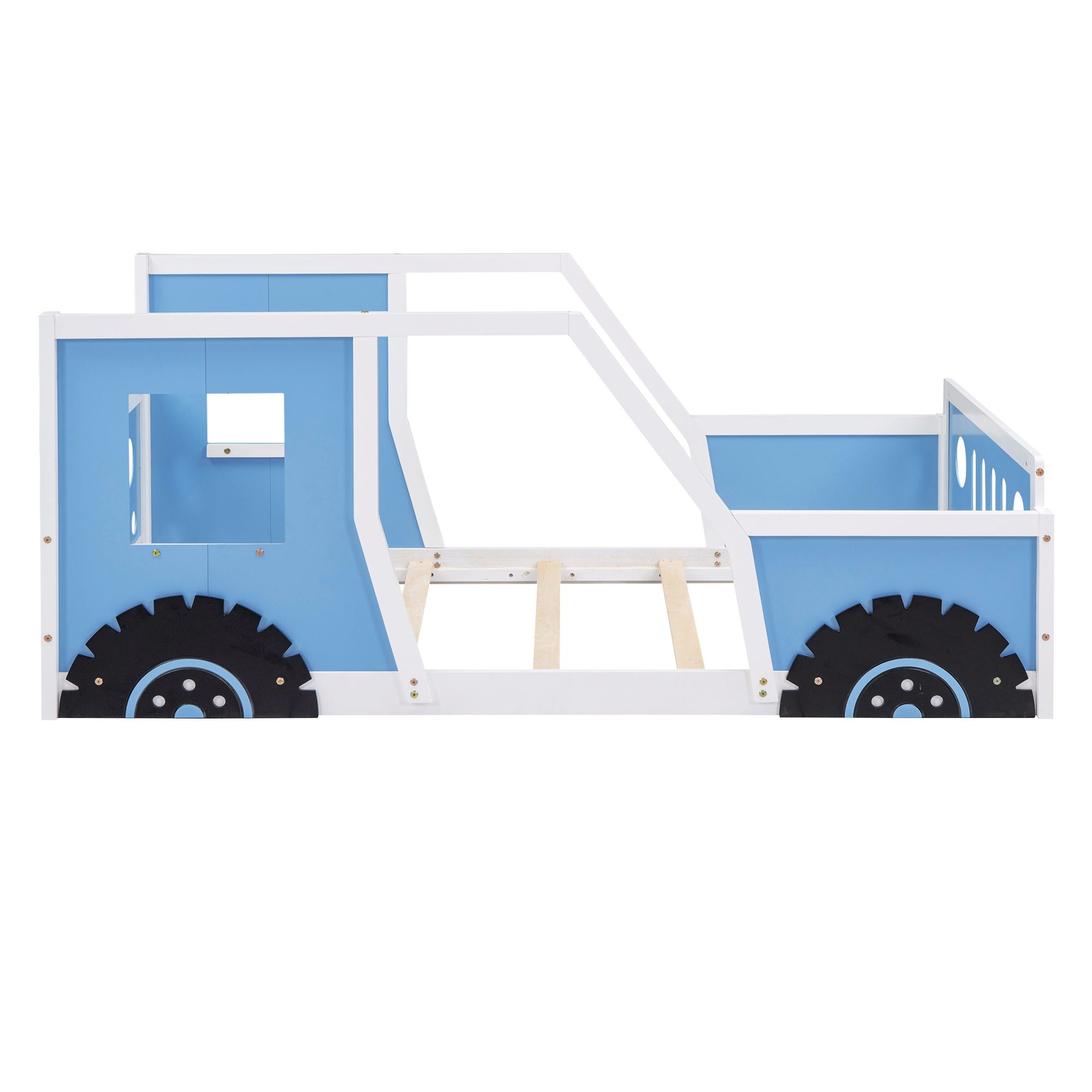 Classic Car Shaped Platform Bed With Wheels by Unique Piece Furniture