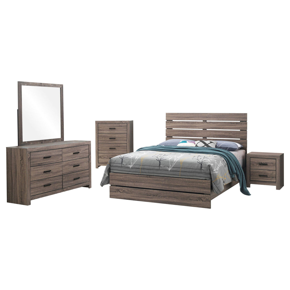 Brantford 5-piece Queen Bedroom Set Barrel Oak by Unique Piece Furniture