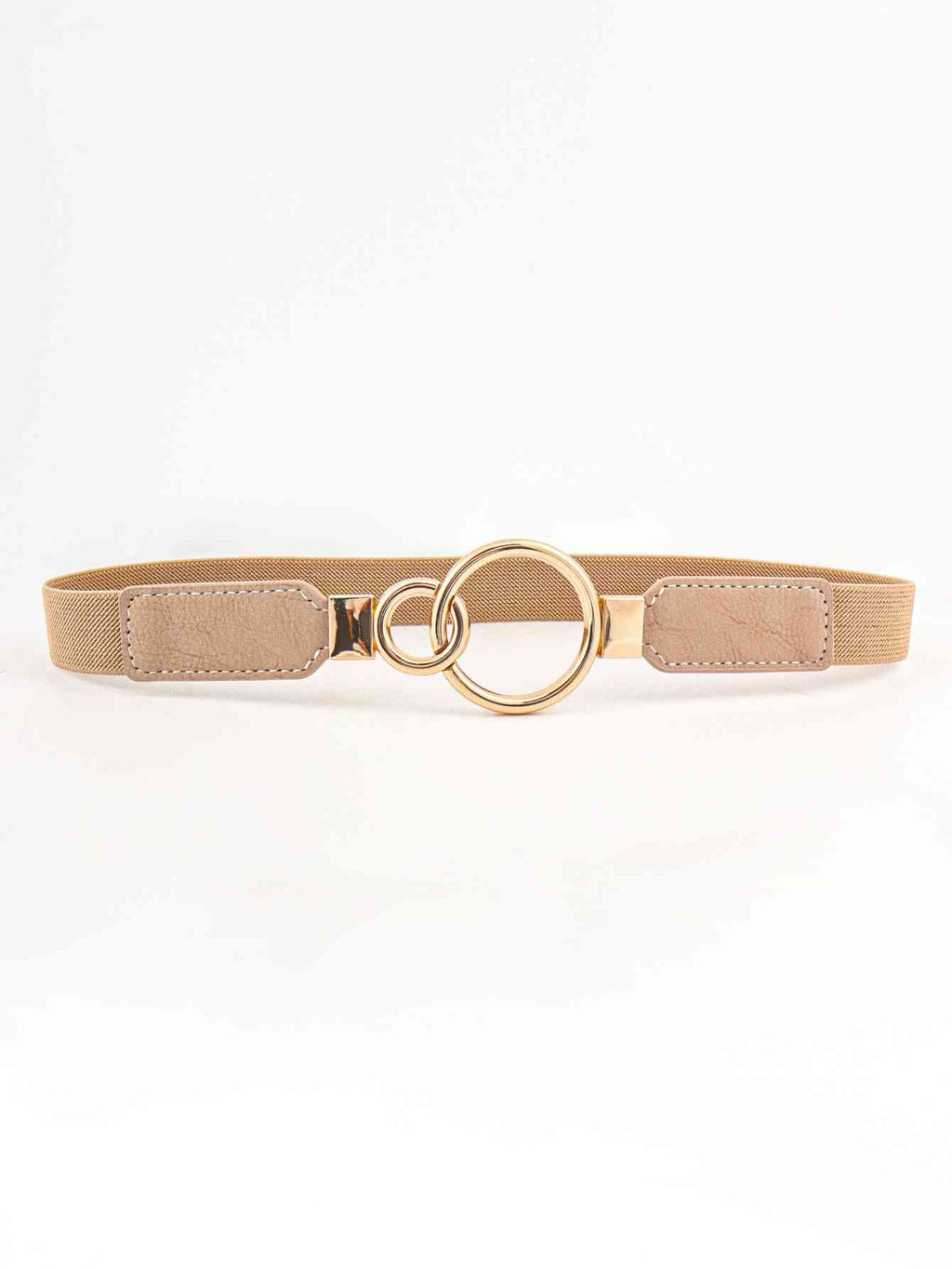 ElegantStyle Double Ring Buckle Elastic PU Belt – Adjustable Comfort Fit See size chart under “more details” by The Fashion Celestial