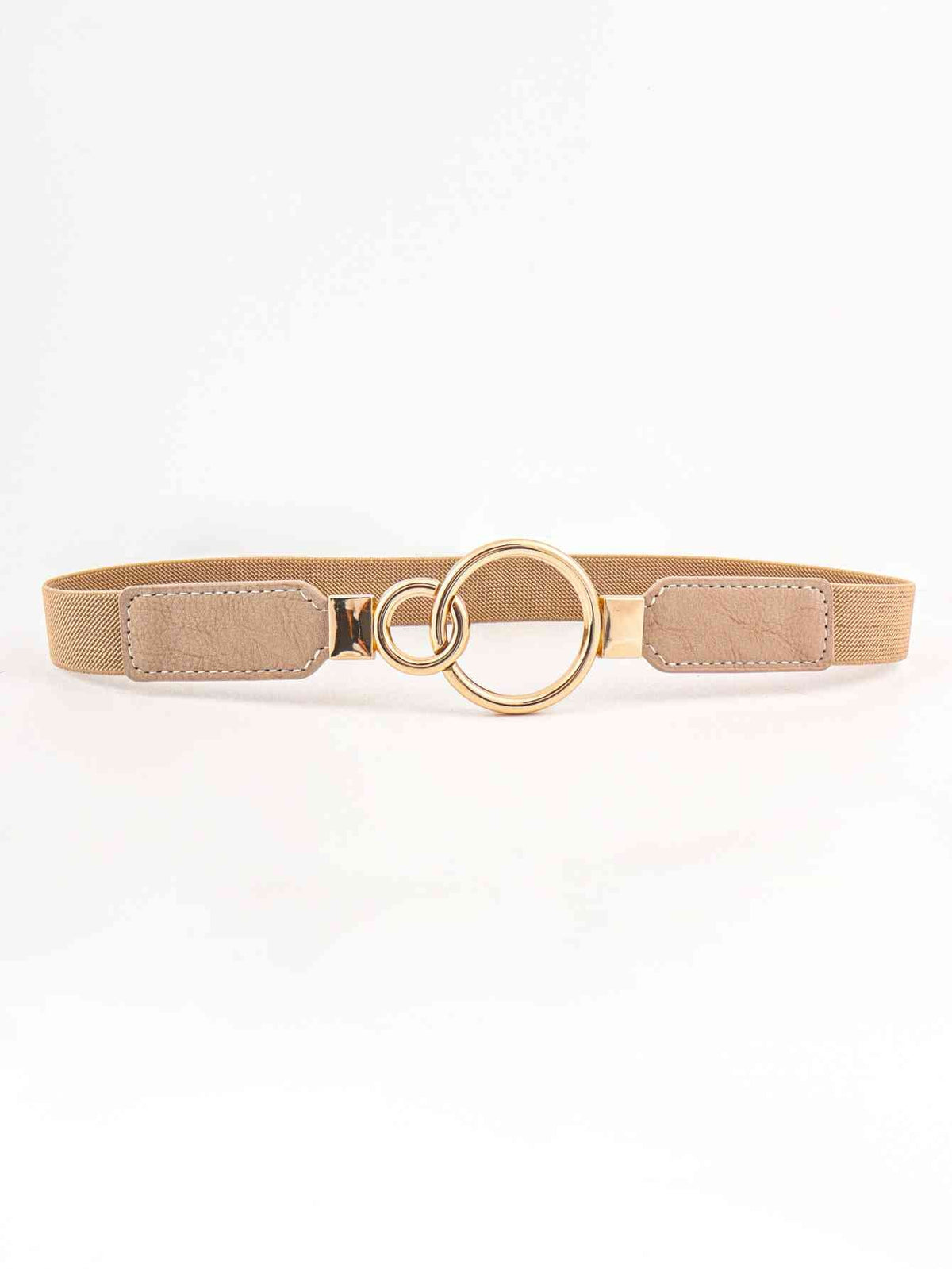 ElegantStyle Double Ring Buckle Elastic PU Belt – Adjustable Comfort Fit See size chart under “more details” by The Fashion Celestial