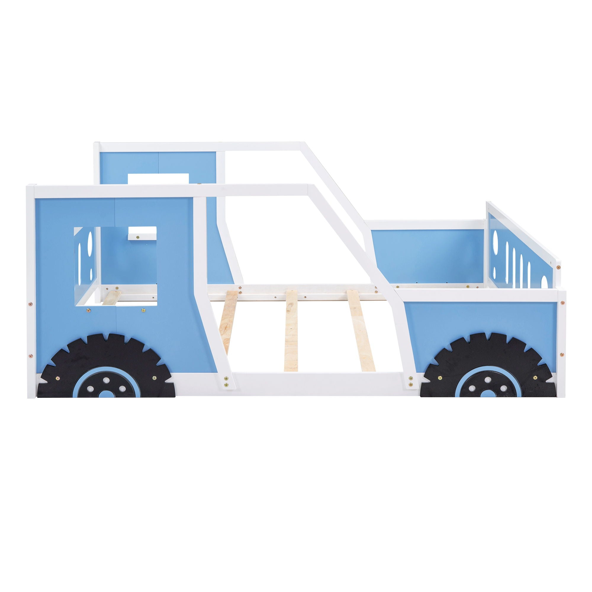Classic Car Shaped Platform Bed With Wheels by Unique Piece Furniture