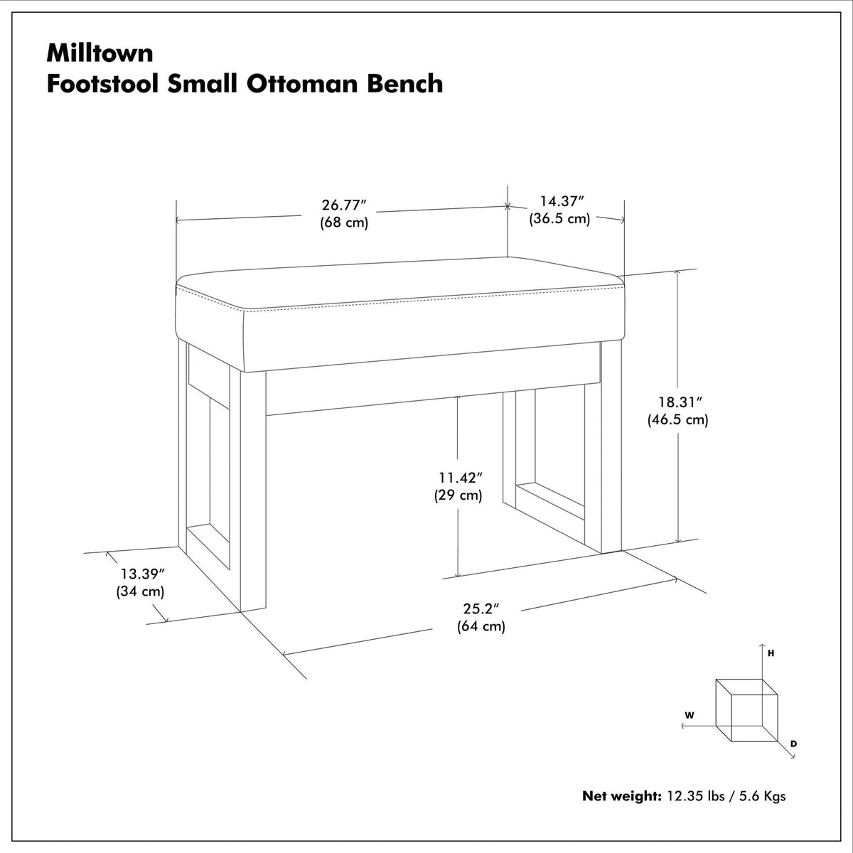 Milltown - Upholstered Ottoman Bench by Unique Piece Furniture