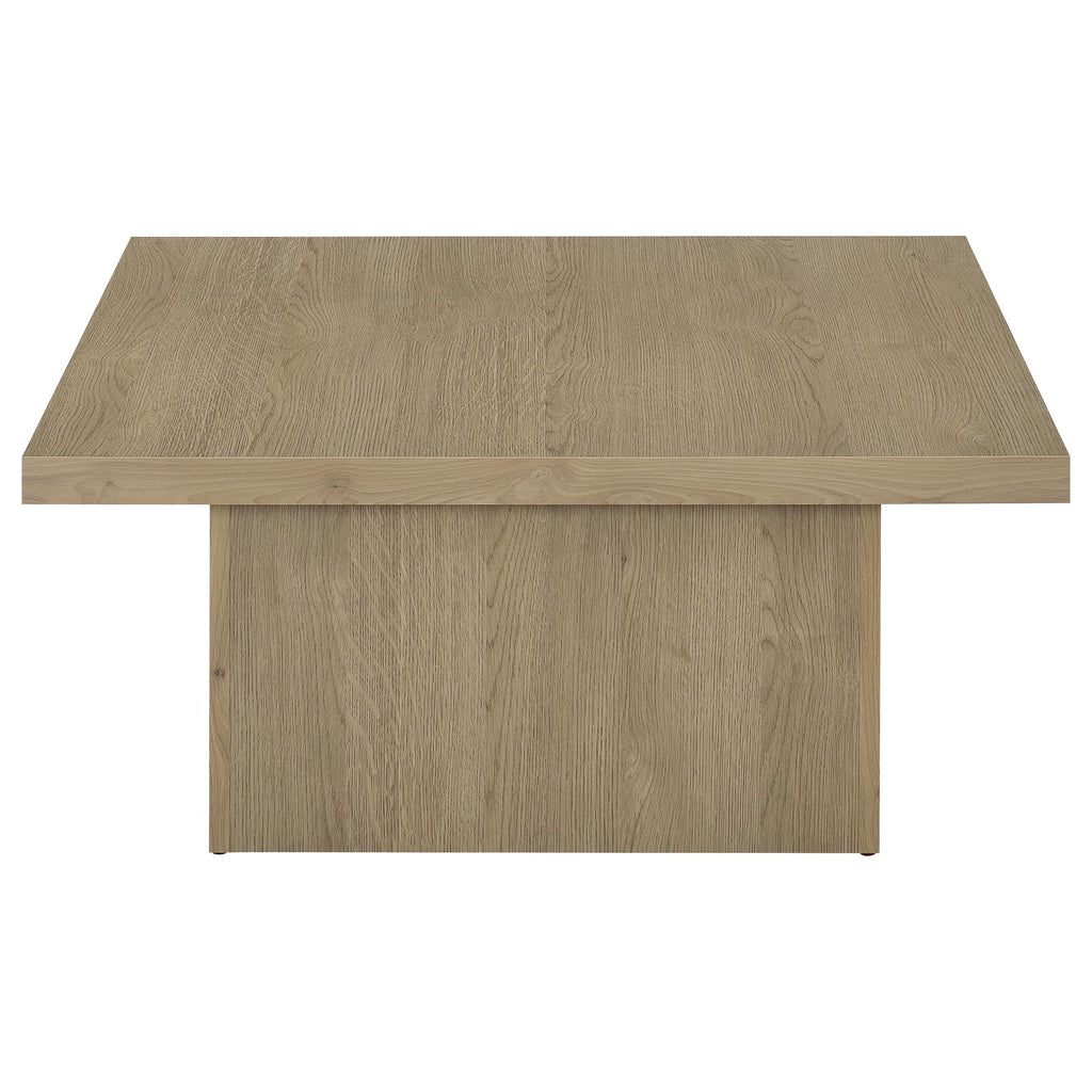 Devar Square Engineered Wood Cocktail Coffee Table Latte by Unique Piece Furniture