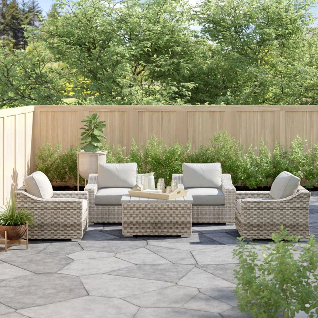 Stylish Sofa Seating Group With Cushions Perfect For Outdoor Gatherings by Unique Piece Furniture